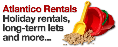 Logo of Atlantico Rentals, holiday and long term property lets in Lanzarote